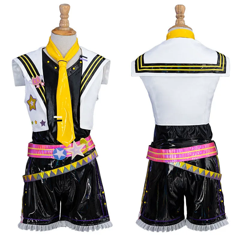 Muse Dash Len Cosplay Muse Dash Hatsune Miku Collaboration Kagamine Len Costume Halloween Outfit