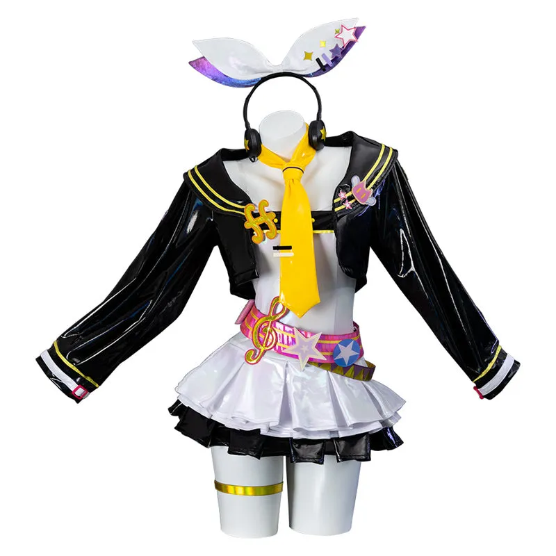 Muse Dash Rin Cosplay Costume Muse Dash Hatsune Miku Collaboration Kagamine Rin Uniform Halloween Suit
