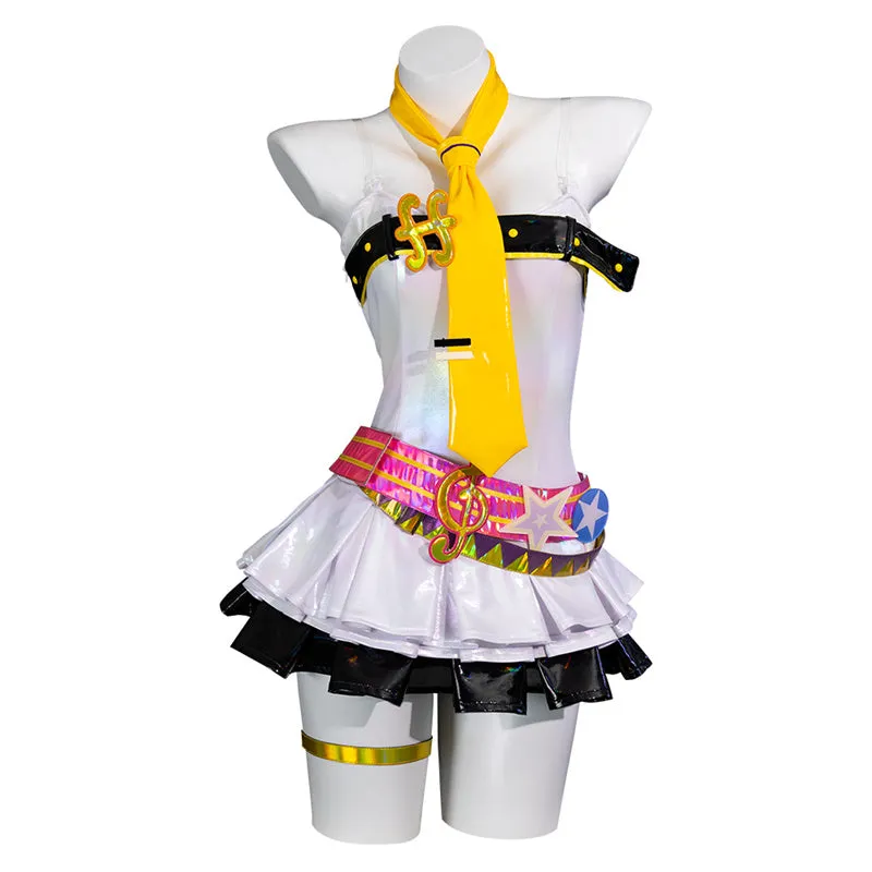 Muse Dash Rin Cosplay Costume Muse Dash Hatsune Miku Collaboration Kagamine Rin Uniform Halloween Suit