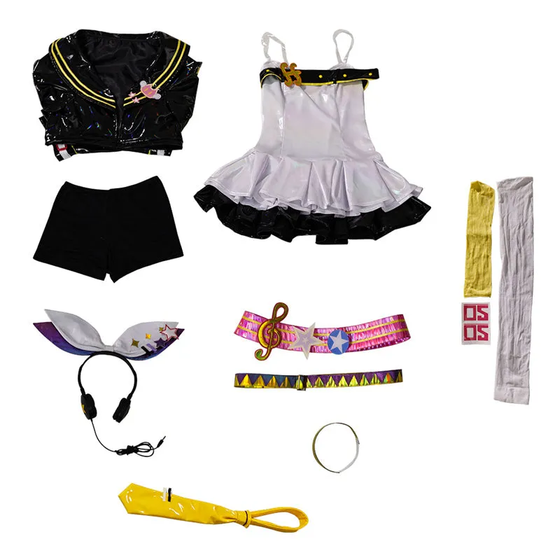 Muse Dash Rin Cosplay Costume Muse Dash Hatsune Miku Collaboration Kagamine Rin Uniform Halloween Suit