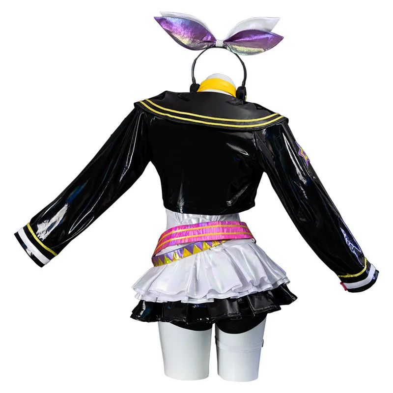 Muse Dash Rin Cosplay Costume Muse Dash Hatsune Miku Collaboration Kagamine Rin Uniform Halloween Suit