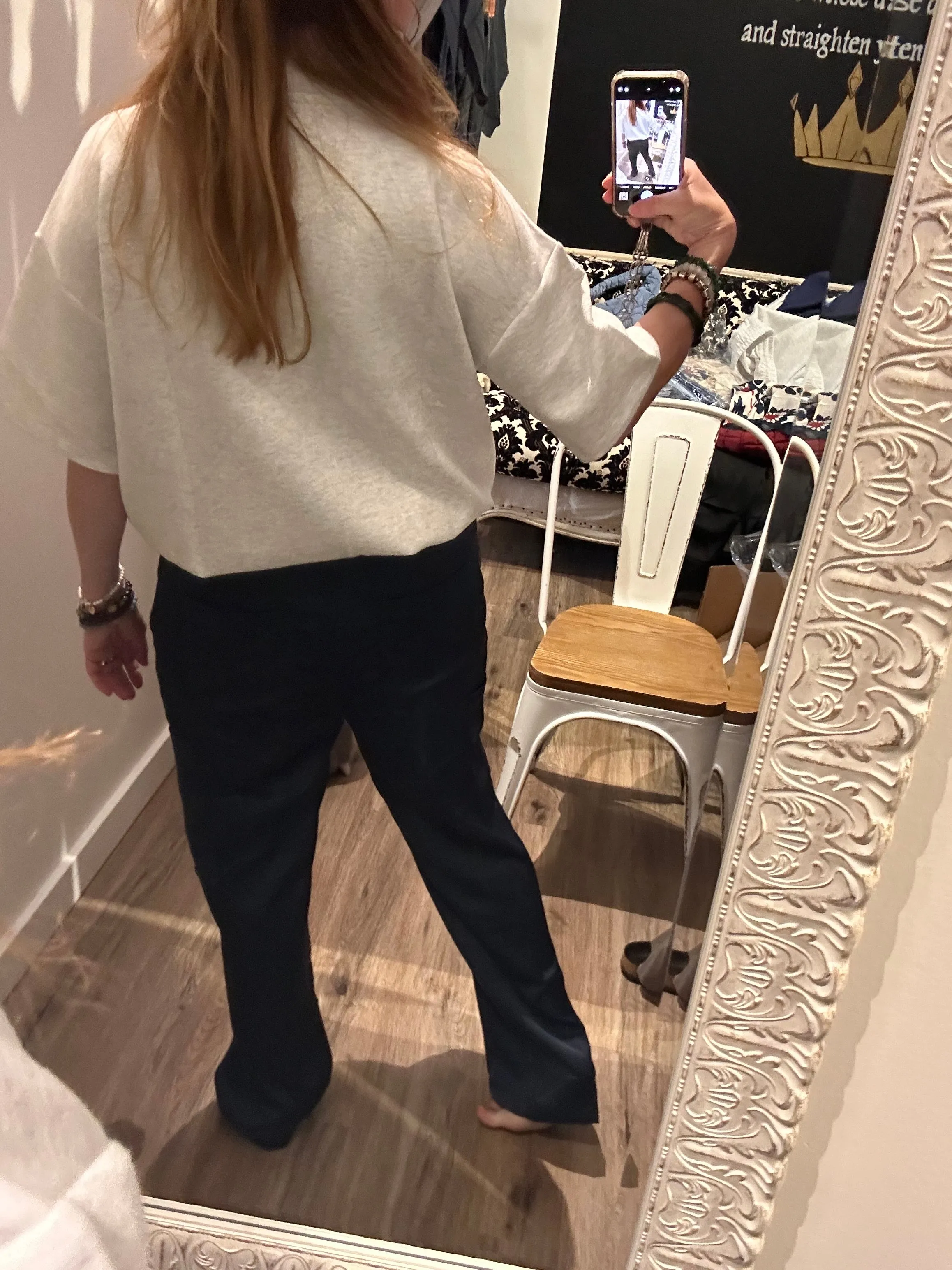 Navy Pintuck Jogger
