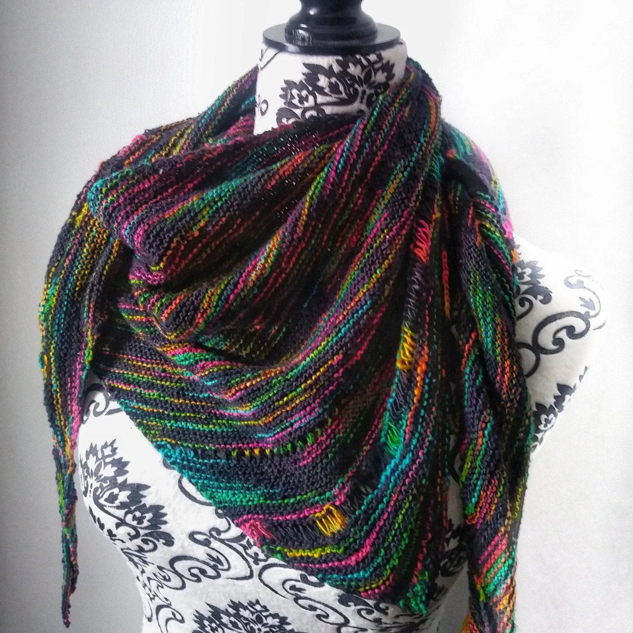 Neon Pop Shawl Knitting Pattern