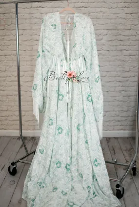 New. Its a vibe- Beautiful boho inspired gown - (TEEN-ADULT) Maternity Friendly.