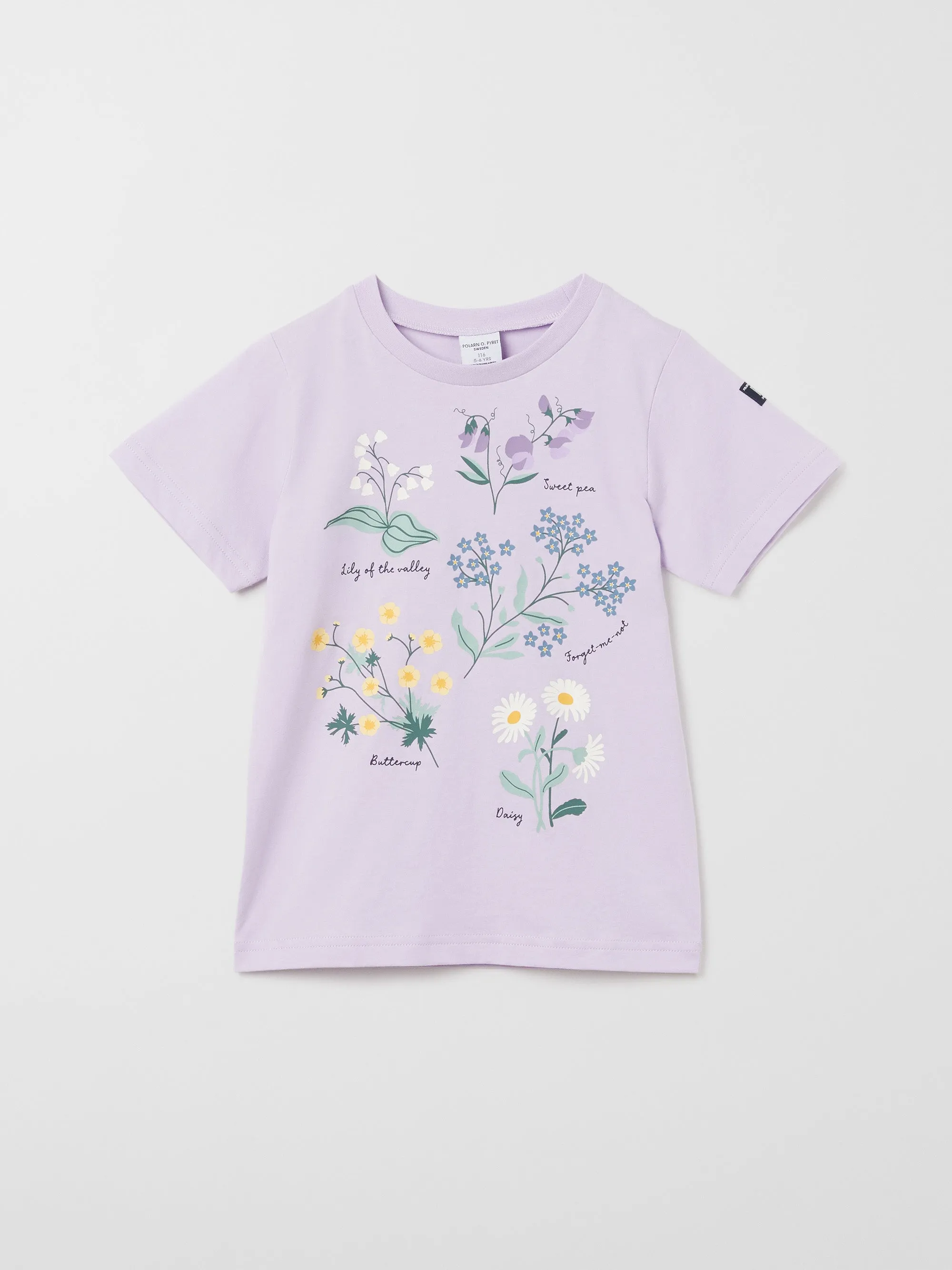 Organic Cotton Kids Floral Print T-Shirt