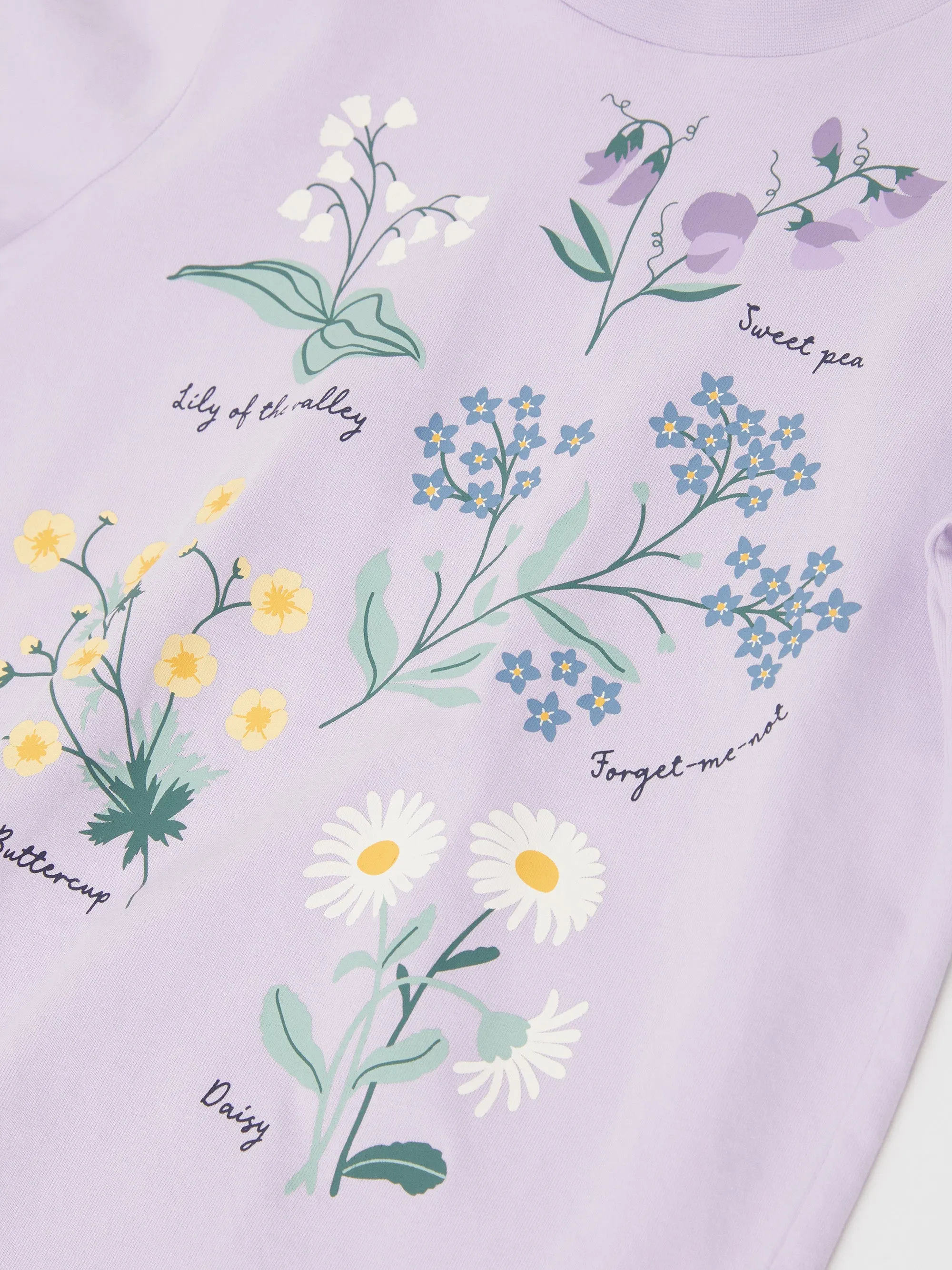 Organic Cotton Kids Floral Print T-Shirt