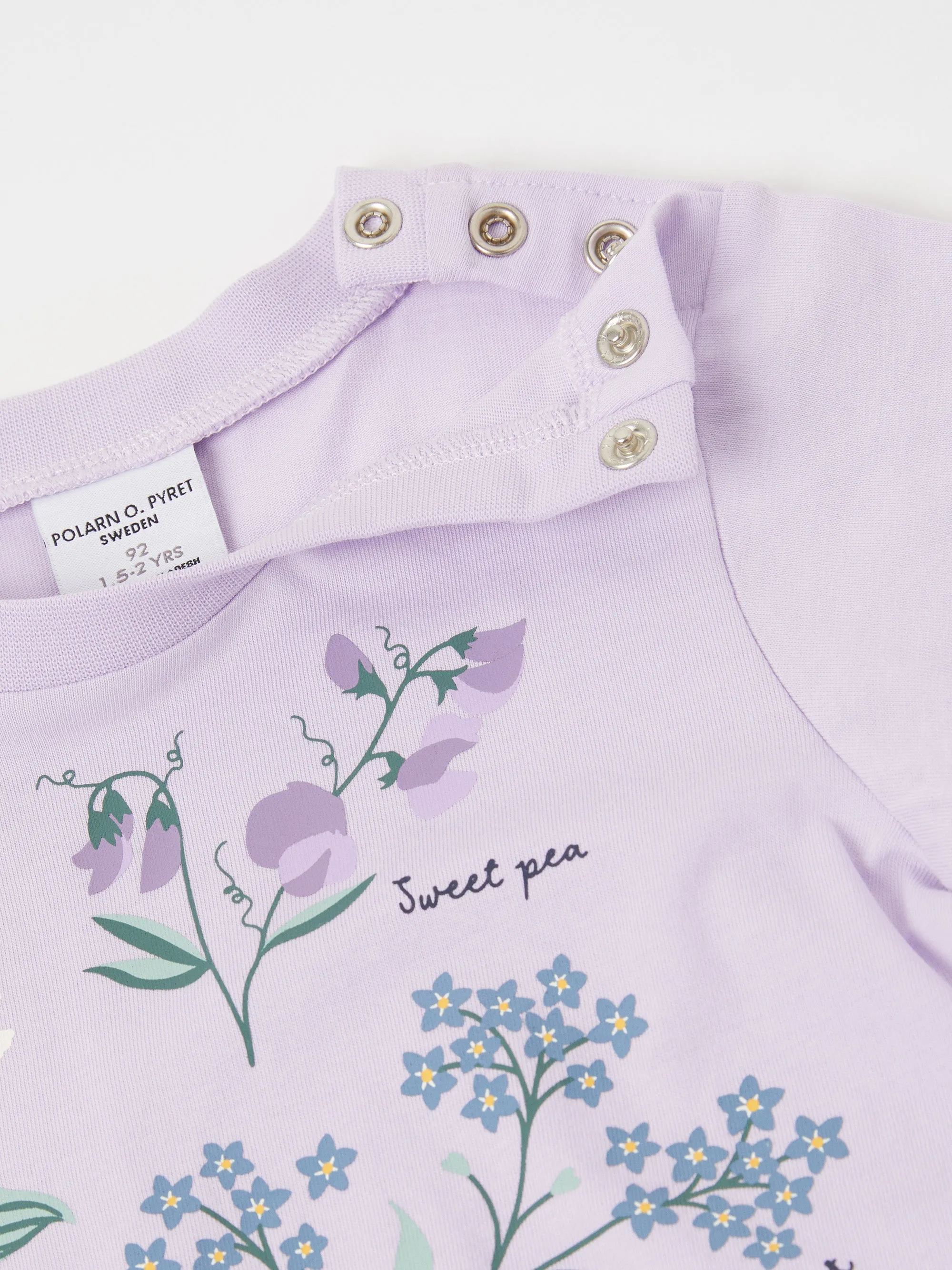 Organic Cotton Kids Floral Print T-Shirt