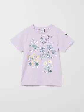 Organic Cotton Kids Floral Print T-Shirt