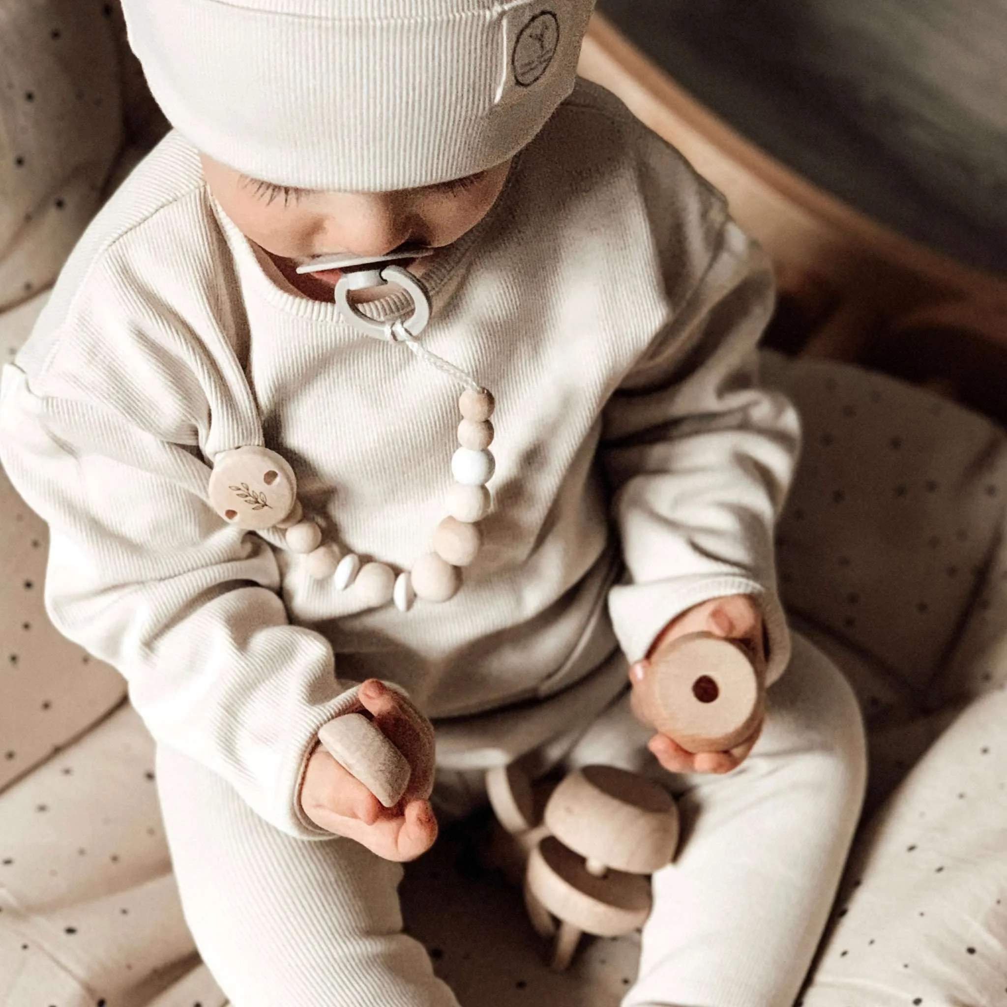Organic Rib Sweatshirt - Sand