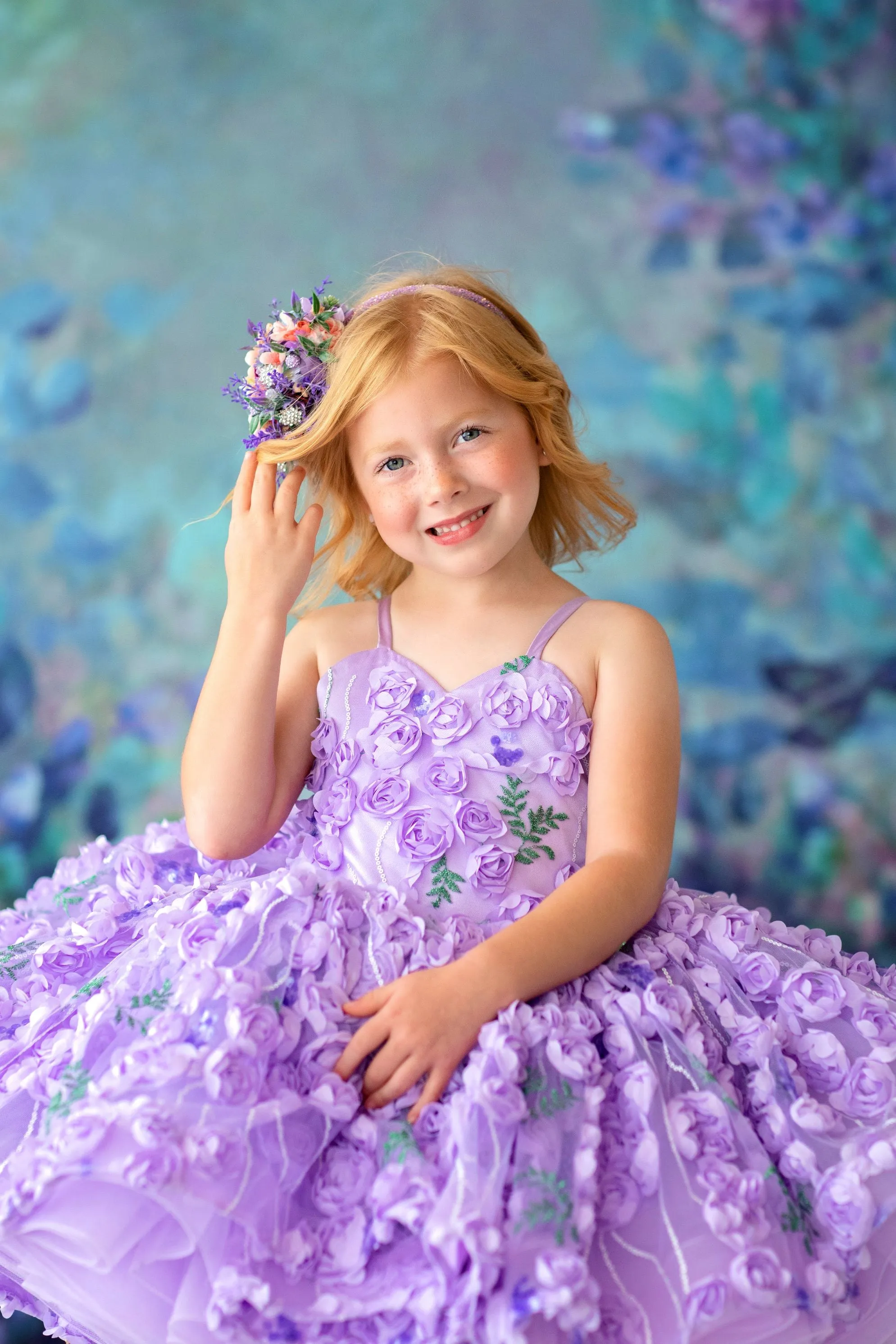 Petal "Eva" Petal Length Dress  Cape (4 Year-Petite 5 Year)