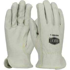 PIP Ironcat 9420 Premium Grade Top Grain Cowhide Leather Drivers Glove, Natural, 1 Pair