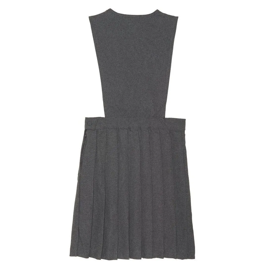Plus V-Neck Pleated Jumper -Heather Grey