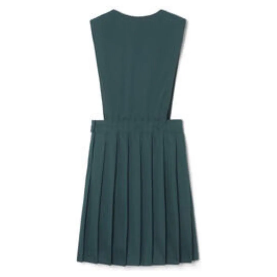 Plus V-Neck Pleated Jumper - Hunter Green