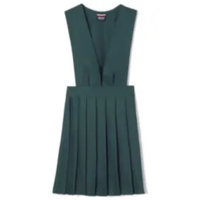 Plus V-Neck Pleated Jumper - Hunter Green