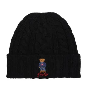 Polo Ralph Lauren Unisex Cable Bear Beanie PC1035-001 Black