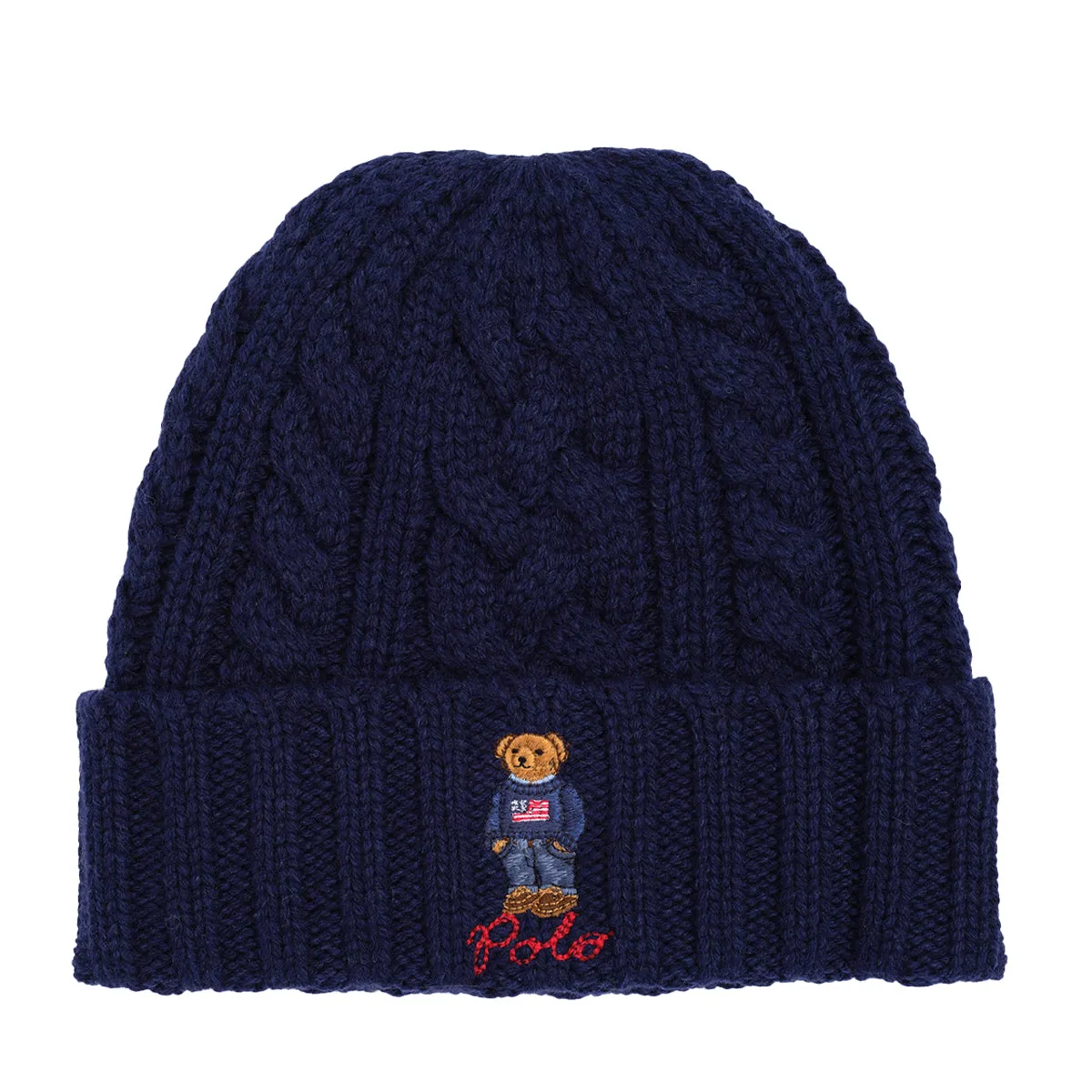 Polo Ralph Lauren Unisex Cable Bear Beanie PC1035-433 Newport Navy