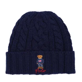 Polo Ralph Lauren Unisex Cable Bear Beanie PC1035-433 Newport Navy