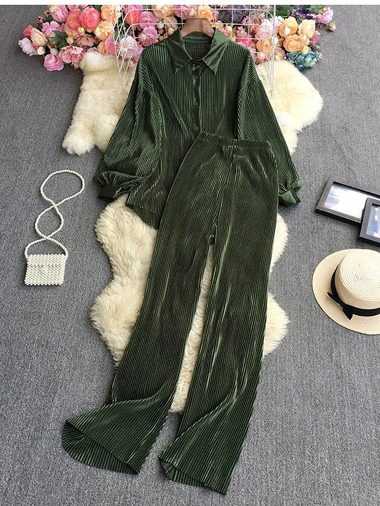 Pre Order:  Pleated Set - @aishcream1