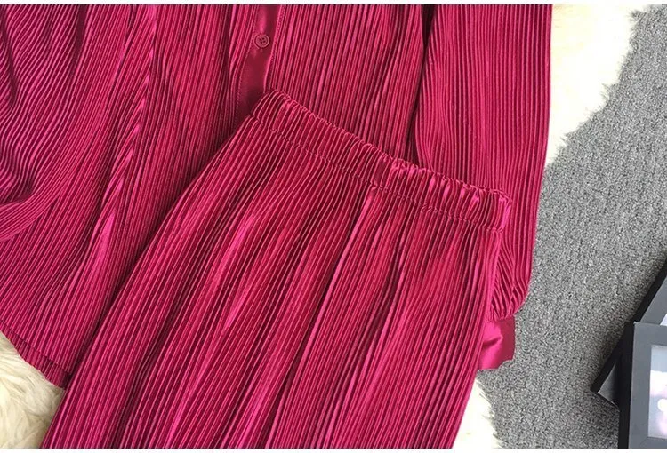 Pre Order:  Pleated Set - @aishcream1