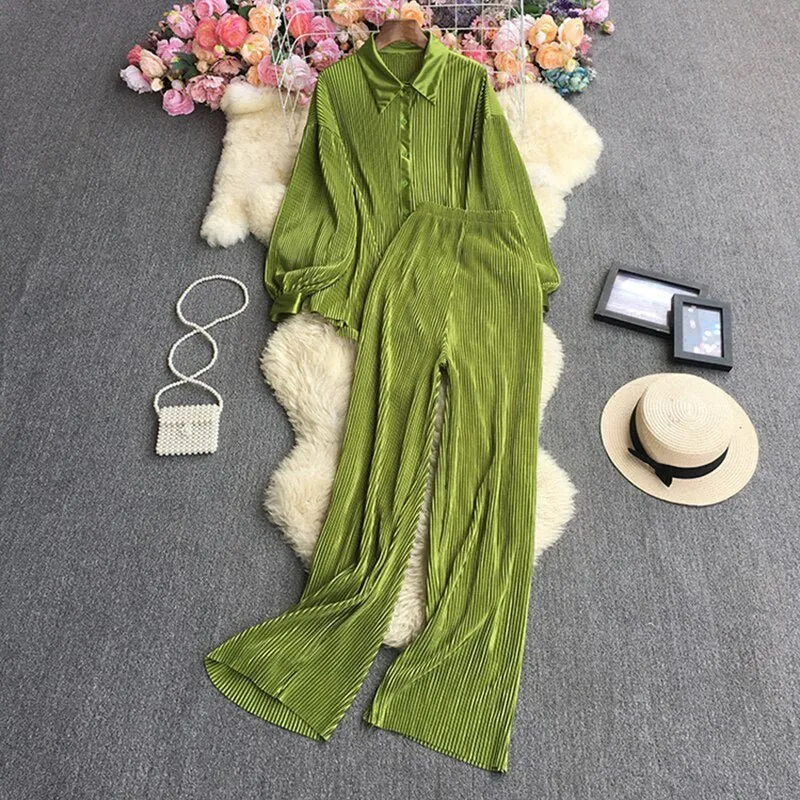 Pre Order:  Pleated Set - @aishcream1