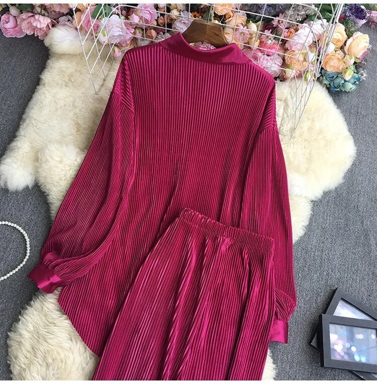 Pre Order:  Pleated Set - @aishcream1