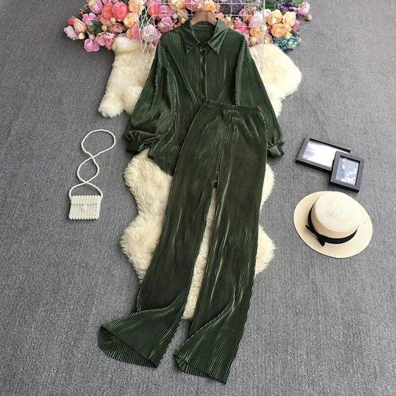 Pre Order:  Pleated Set - @aishcream1