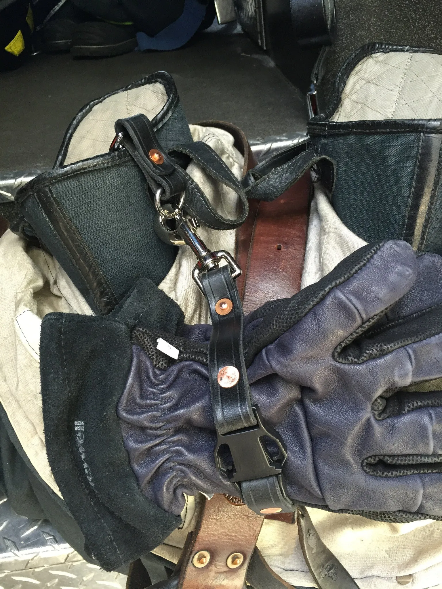 Quick Release Leather Glove Strap / Utility Strap with Matching Extensions