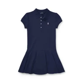 Ralph Lauren Girls Mesh Stretch Polo Dress