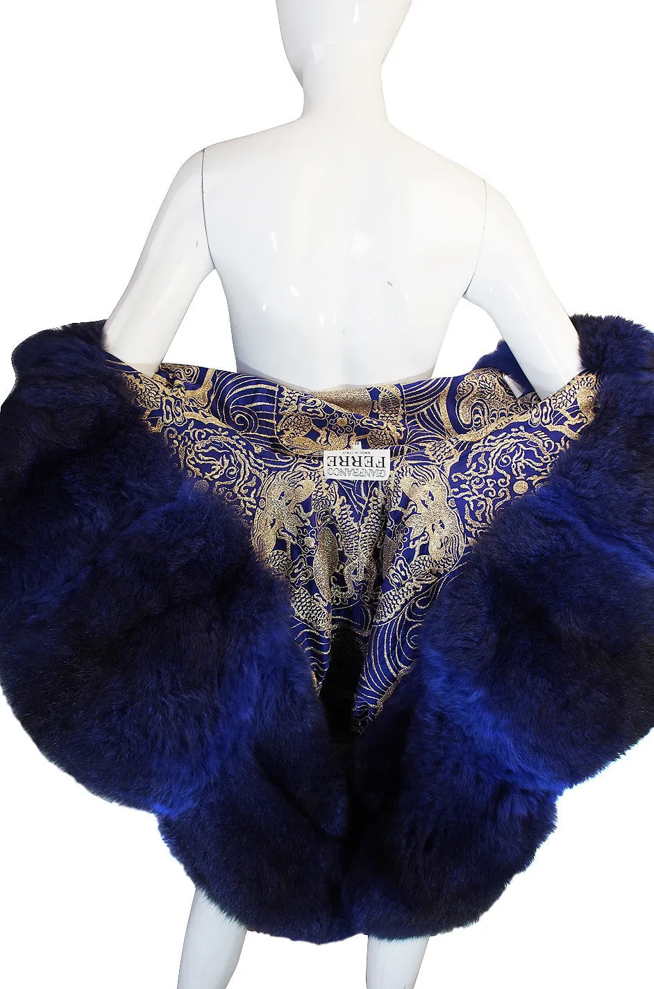 Rare 1989 Fur & Silk Gianfranco Ferre Couture Jacket