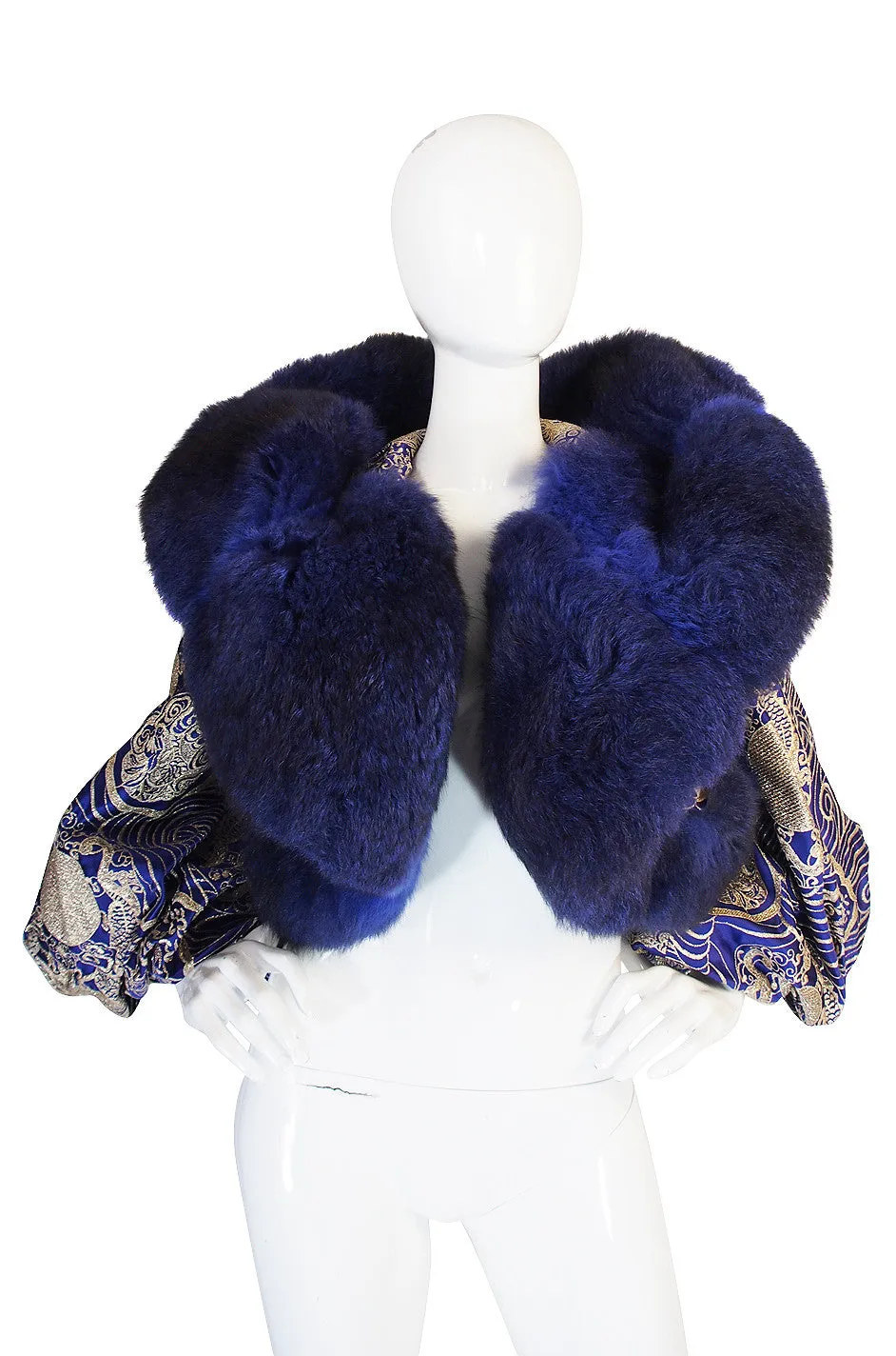 Rare 1989 Fur & Silk Gianfranco Ferre Couture Jacket