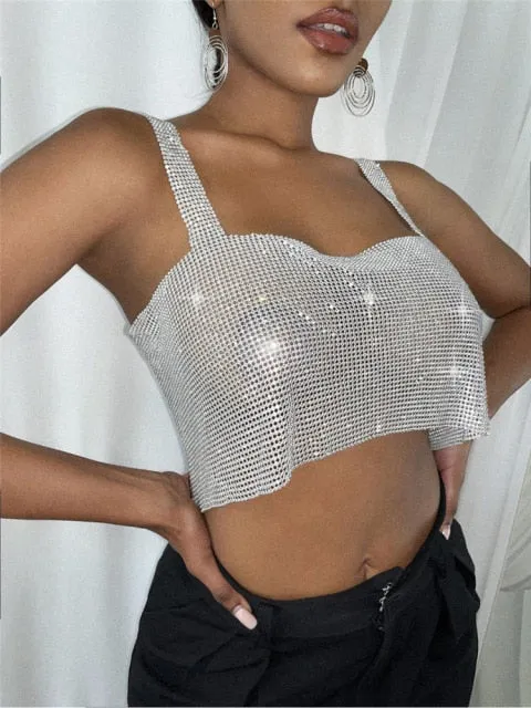 Rhinestone Mini Party Backless Pink Halter Night Club Glitter Sequin Dress