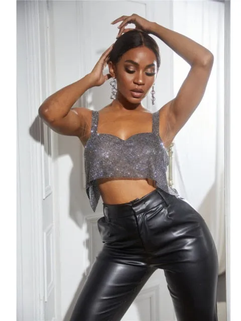 Rhinestone Mini Party Backless Pink Halter Night Club Glitter Sequin Dress