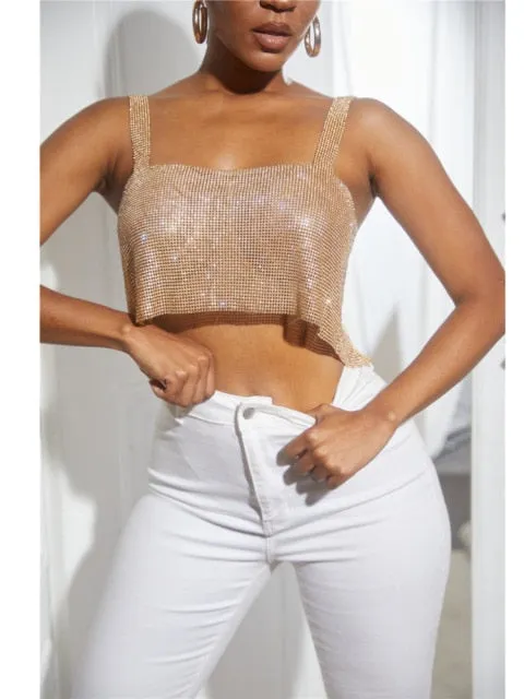 Rhinestone Mini Party Backless Pink Halter Night Club Glitter Sequin Dress