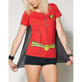 Robin Cape Costume Women's Batman T-Shirt (S-2XL)