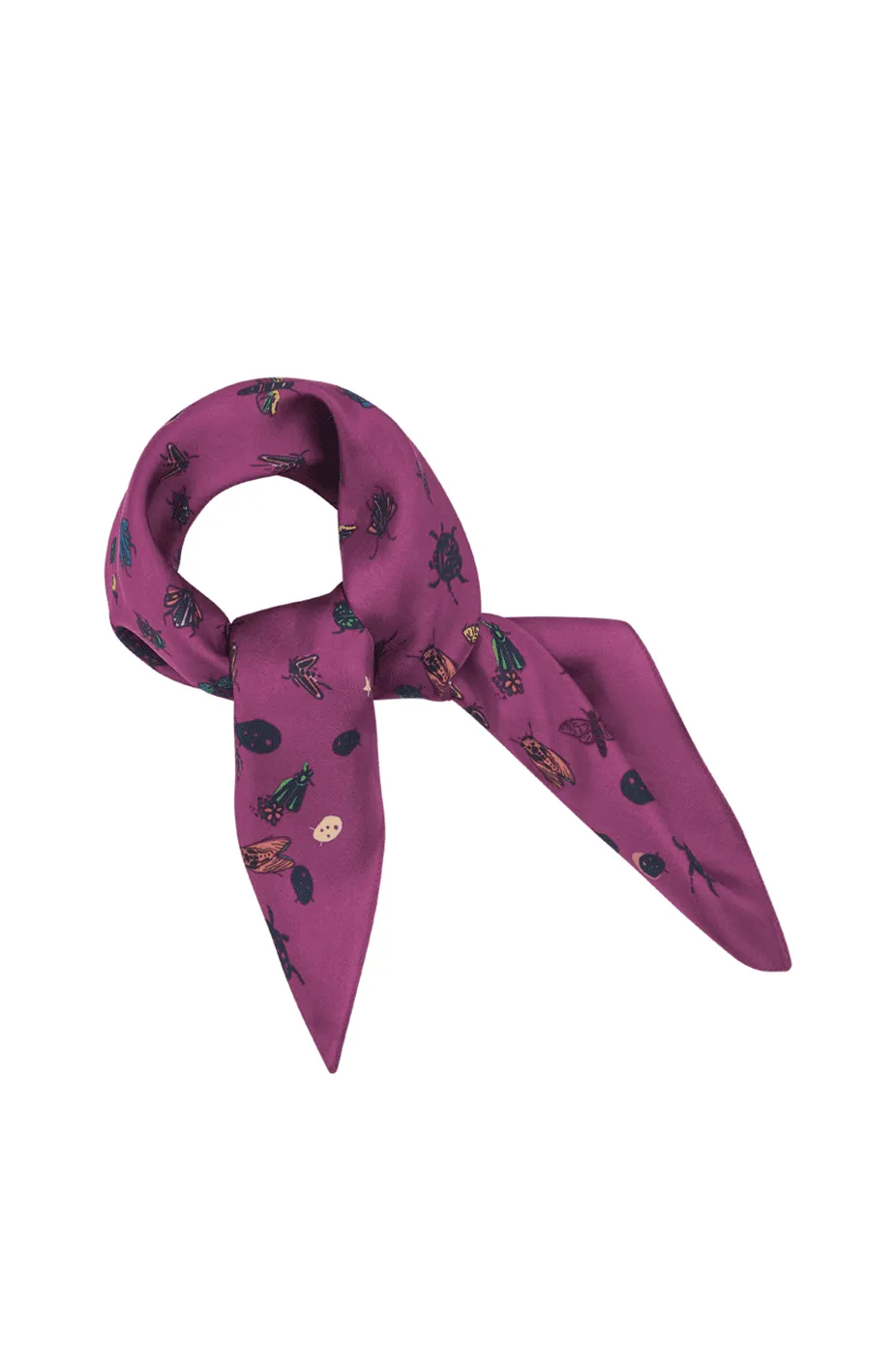 Scarf Soft Silk with Flying Bugs