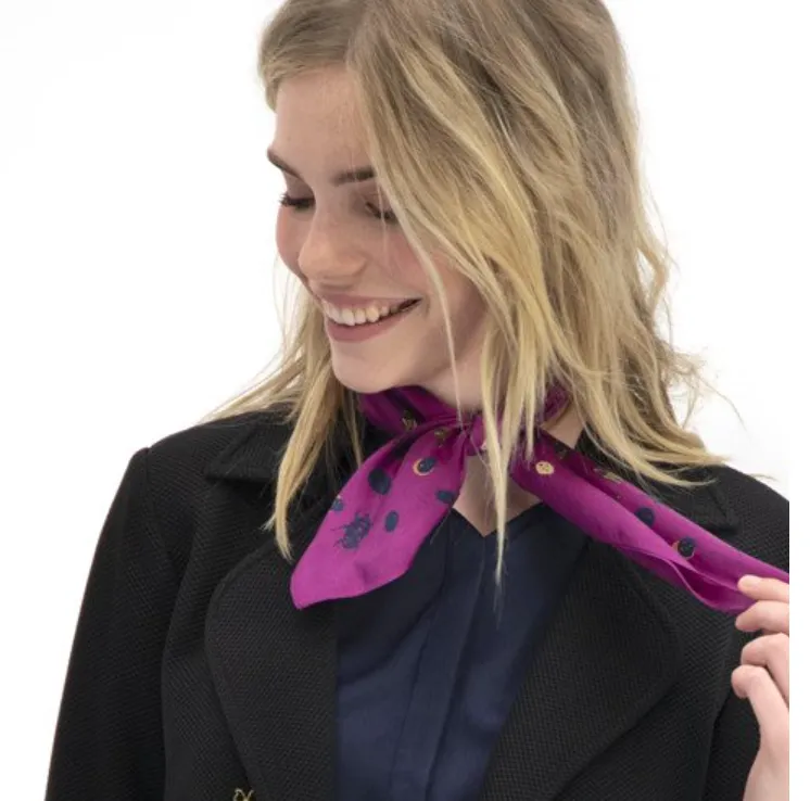Scarf Soft Silk with Flying Bugs
