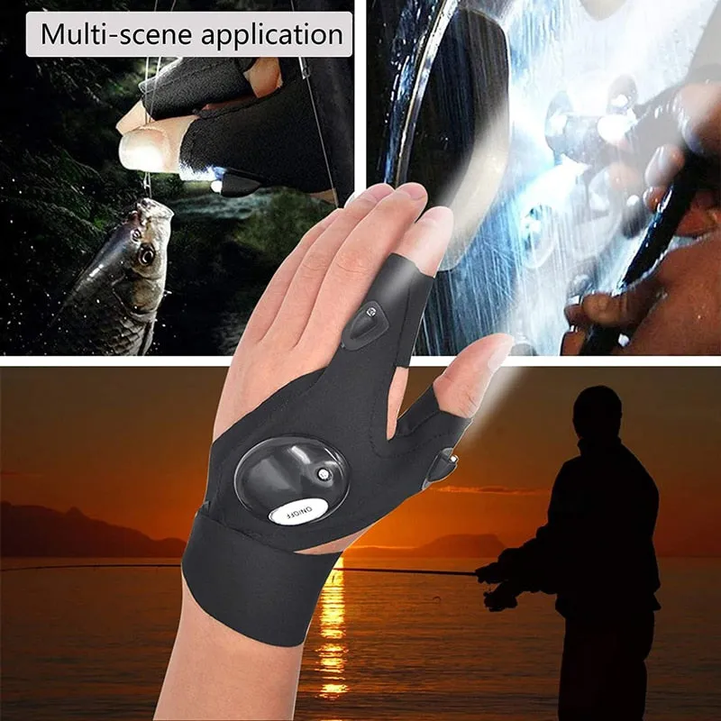 SDO92 Fingerless Glove LED Flashlight
