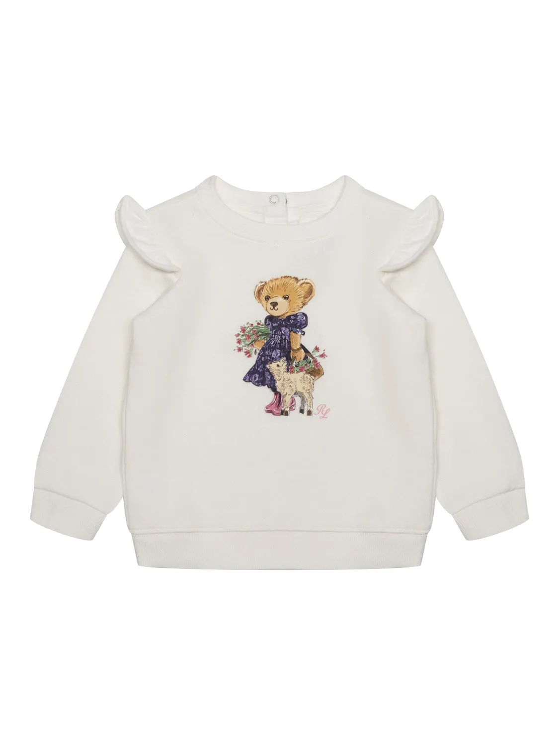 Set aus Sweater und Hose mit Polo Bär - Creme