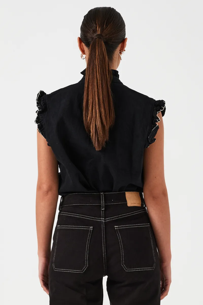 seventy   mochi Pablo Waistcoat in Vintage Black