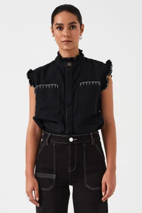 seventy   mochi Pablo Waistcoat in Vintage Black