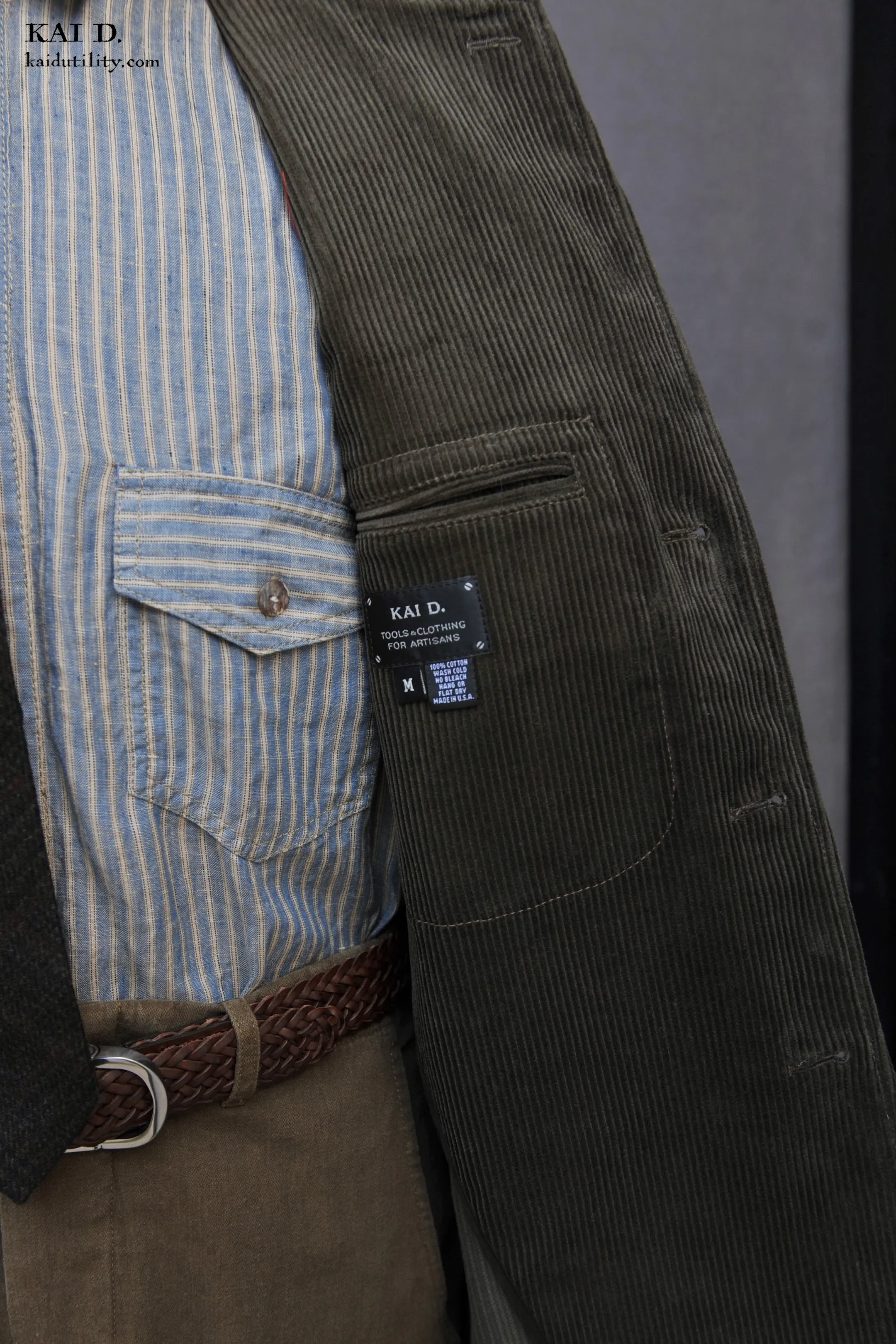 Shoemaker's Jacket - Olive Corduroy - S, M, L, XL