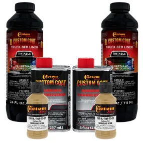 Shoreline Beige 2 Quart (1/8 Quart) Urethane Spray-On Truck Bed Liner Kit - Easily Mix, Shake & Shoot - Durable Textured Protective Coating