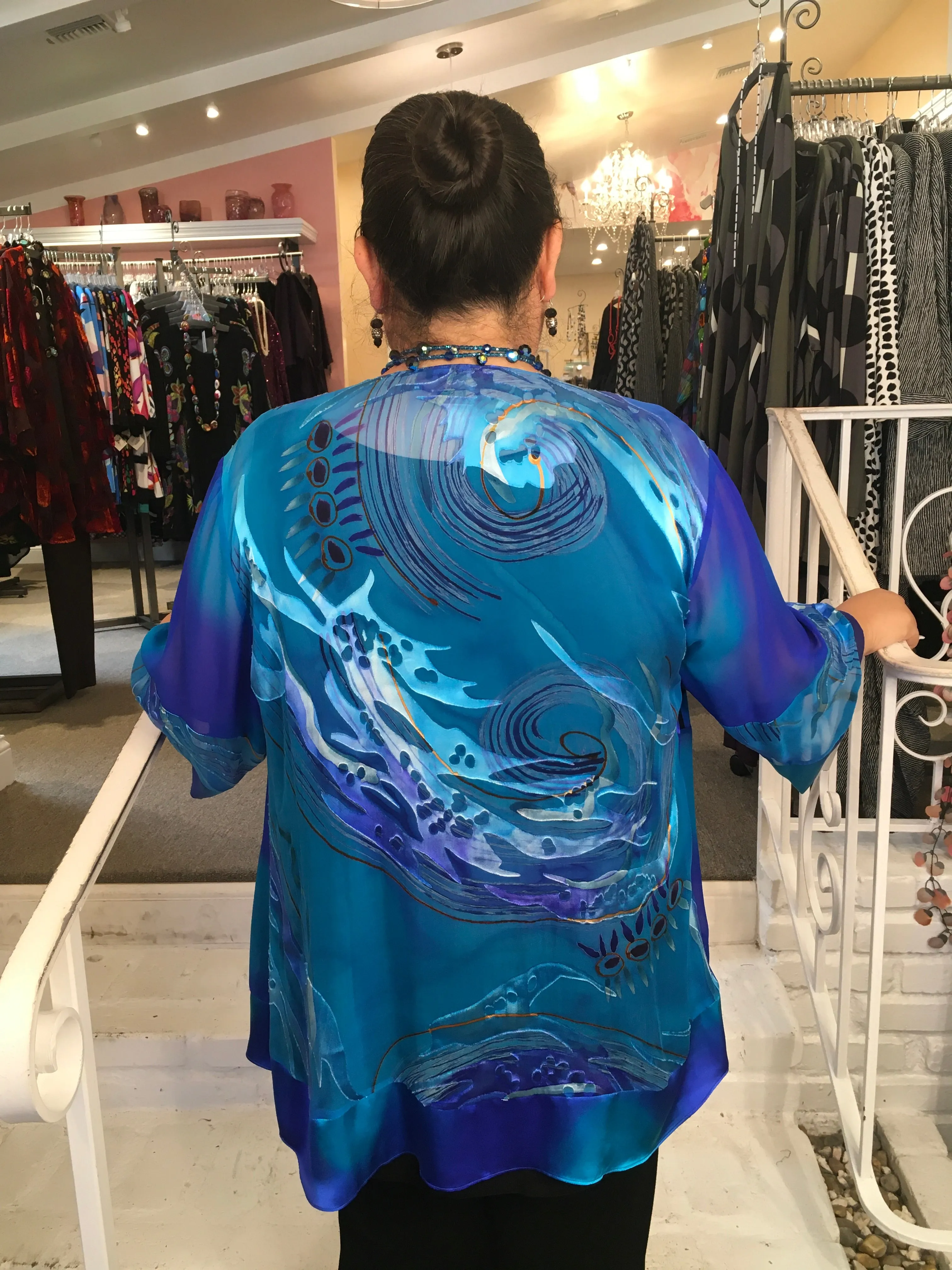 SILK PATCH JACKET - ROYAL 274