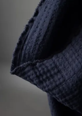 Soft Stitch Cotton Jacquard, Navy