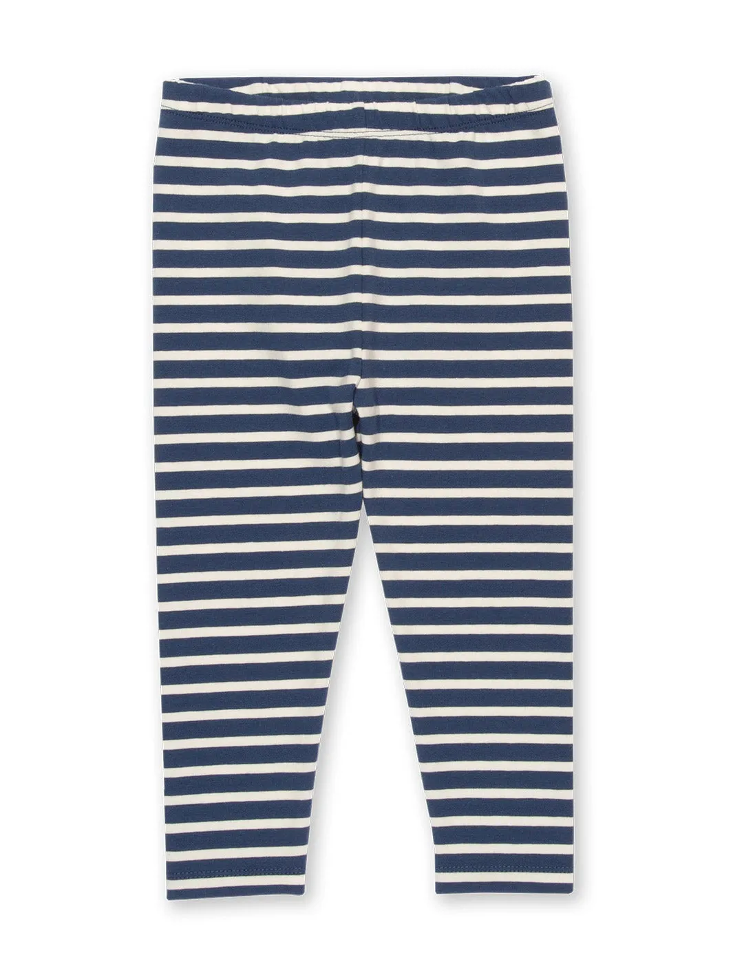 Stripy leggings navy