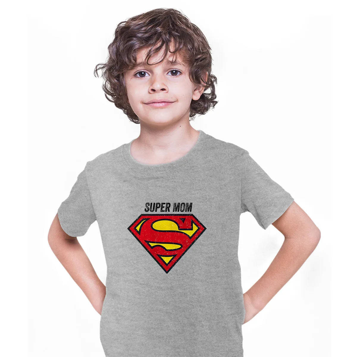 Super Mom Retro Superman DC Comix Action Hero T-shirt for Kids