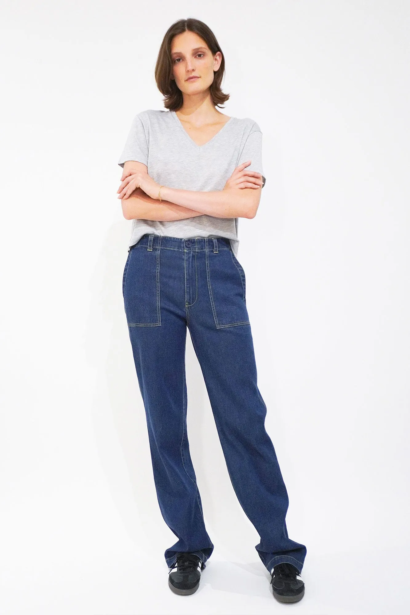 The Denim City Pants - Dark Denim