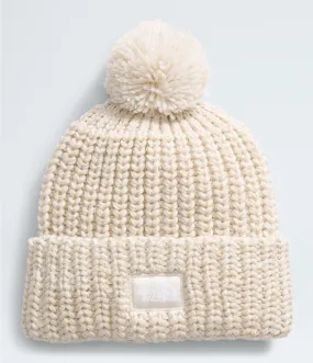 The North Face Cozy Chunky Cabin Beanie in Gardenia White/Gravel/Khaki Stone/Gardenia White