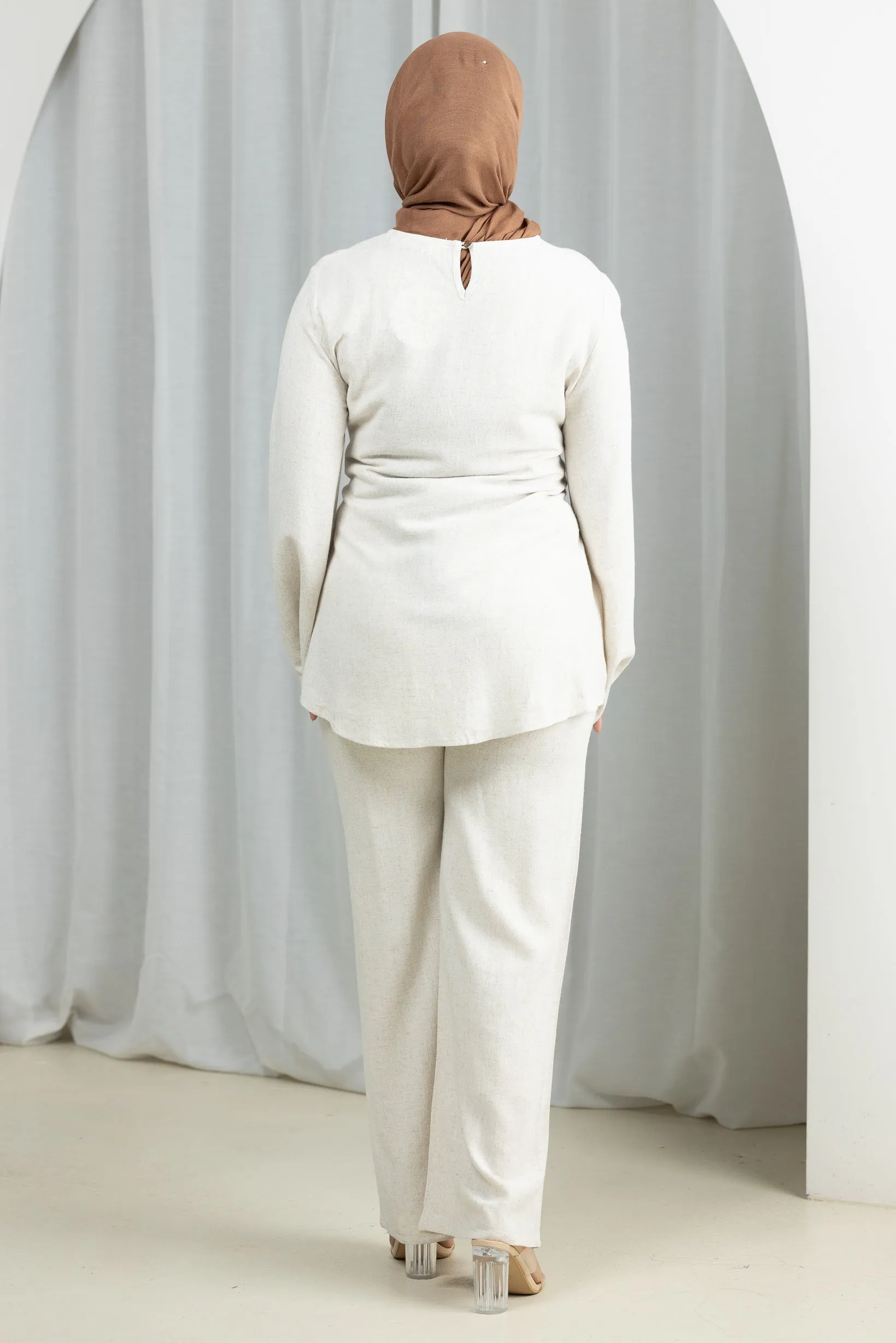 Tiya Tie Front Linen Set