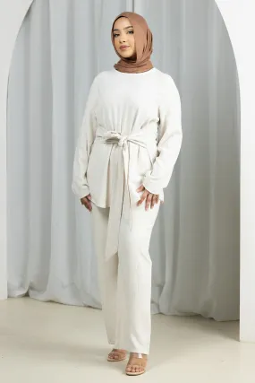 Tiya Tie Front Linen Set